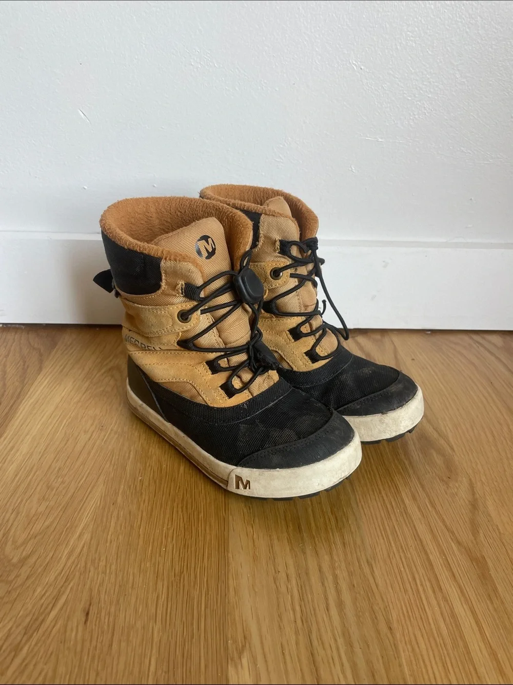 Merrelle Kids Tan and Black Winter Boots